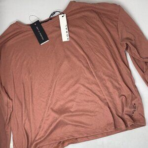 Koral Blush Pink Active Top Medium Open Back NWT